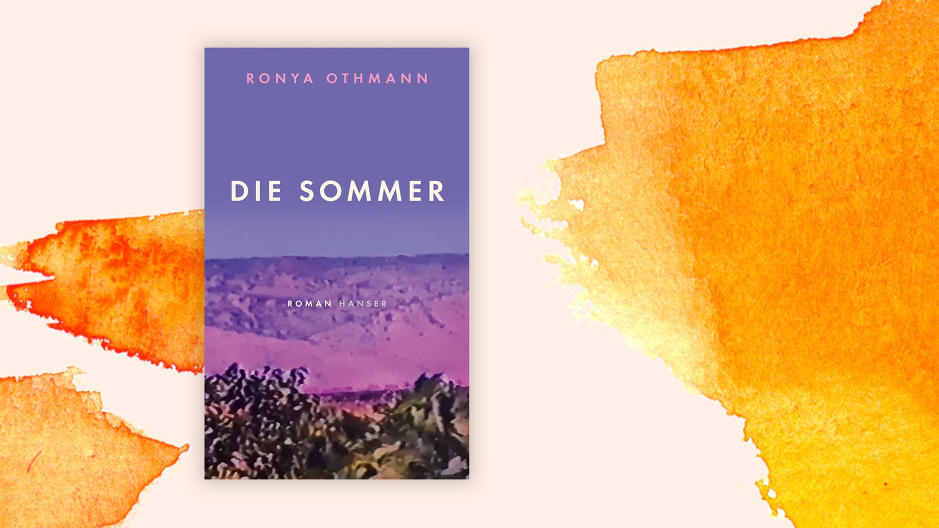 Das Buchcover "Die Sommer" von Ronya Othmann vor einem grafischen Hintergrund