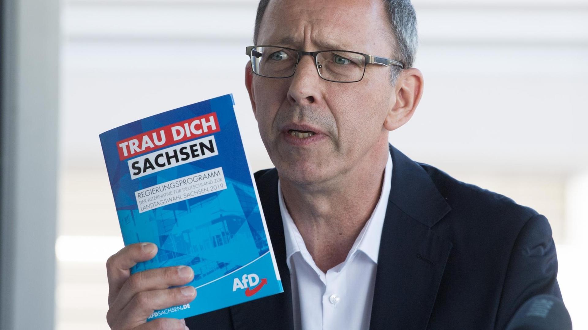 Jörg Urban ist Spitzenkandidat der AfD in Sachsen Jörg Urban ist Spitzenkandidat der AfD in Sachsen