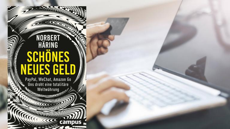 Hintergrund: Online zahlender Mann mit Kreditkarte (Symbolfoto); Vordergrund: Buchcover Hintergrund: Online zahlender Mann mit Kreditkarte (Symbolfoto); Vordergrund: Buchcover