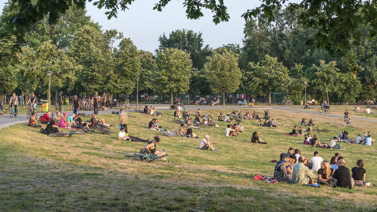 Görlitzer Park in Berlin-Kreuzberg im Sommer 2018