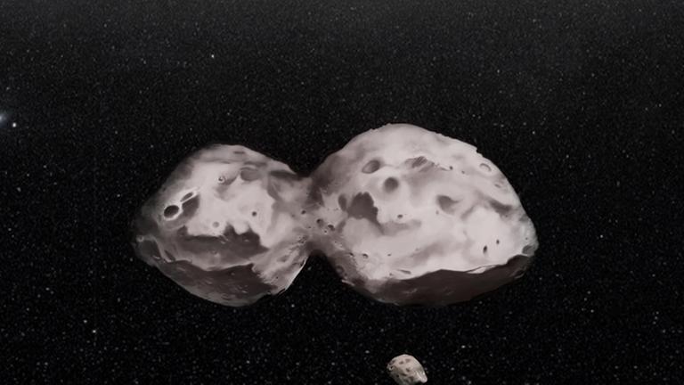 Der Trojaner Hektor samt Mond in einer künstlerischen Darstellung. Der Trojaner Hektor samt Mond in einer künstlerischen Darstellung.