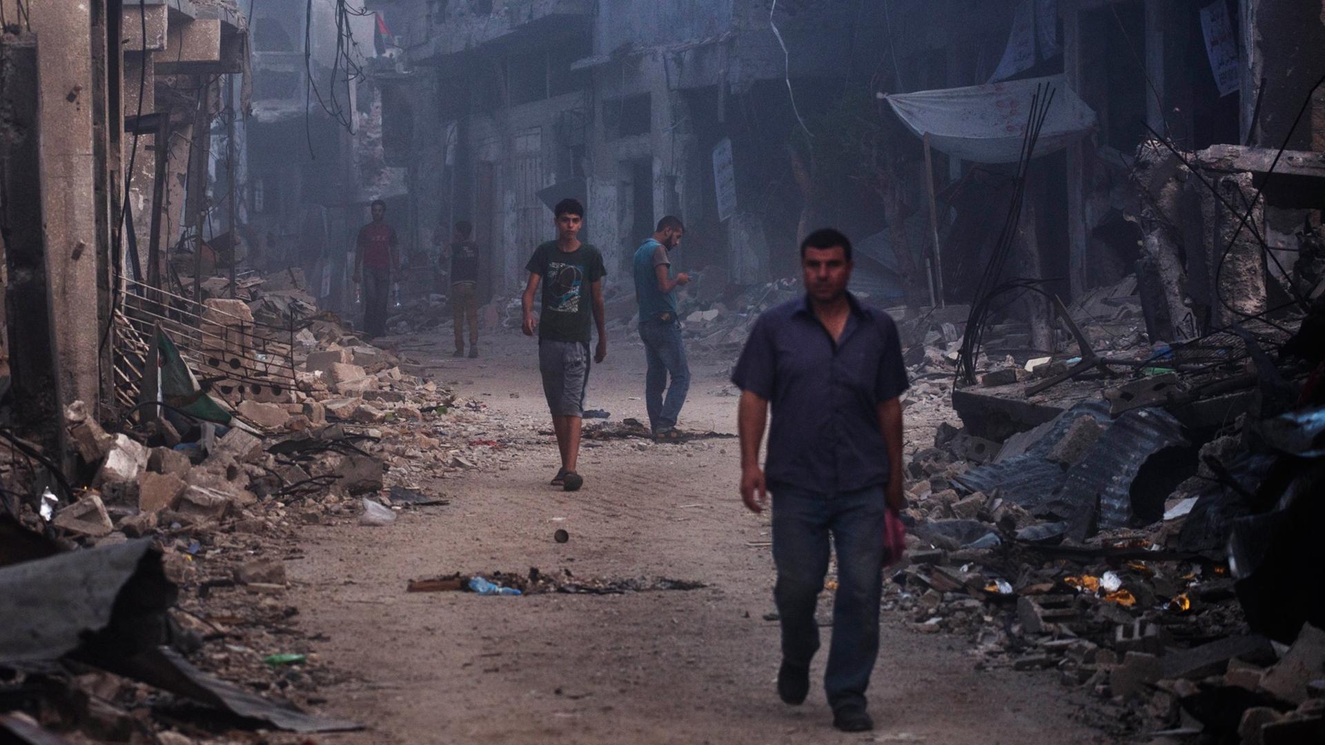 Straßenszene im Gazastreifen Straßenszene im Gazastreifen