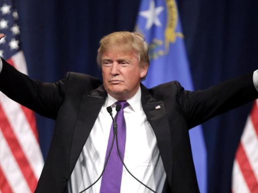 Donald Trump bei seiner Dankesrede nach der Vorwahl im US-Bundesstaat Nevada.