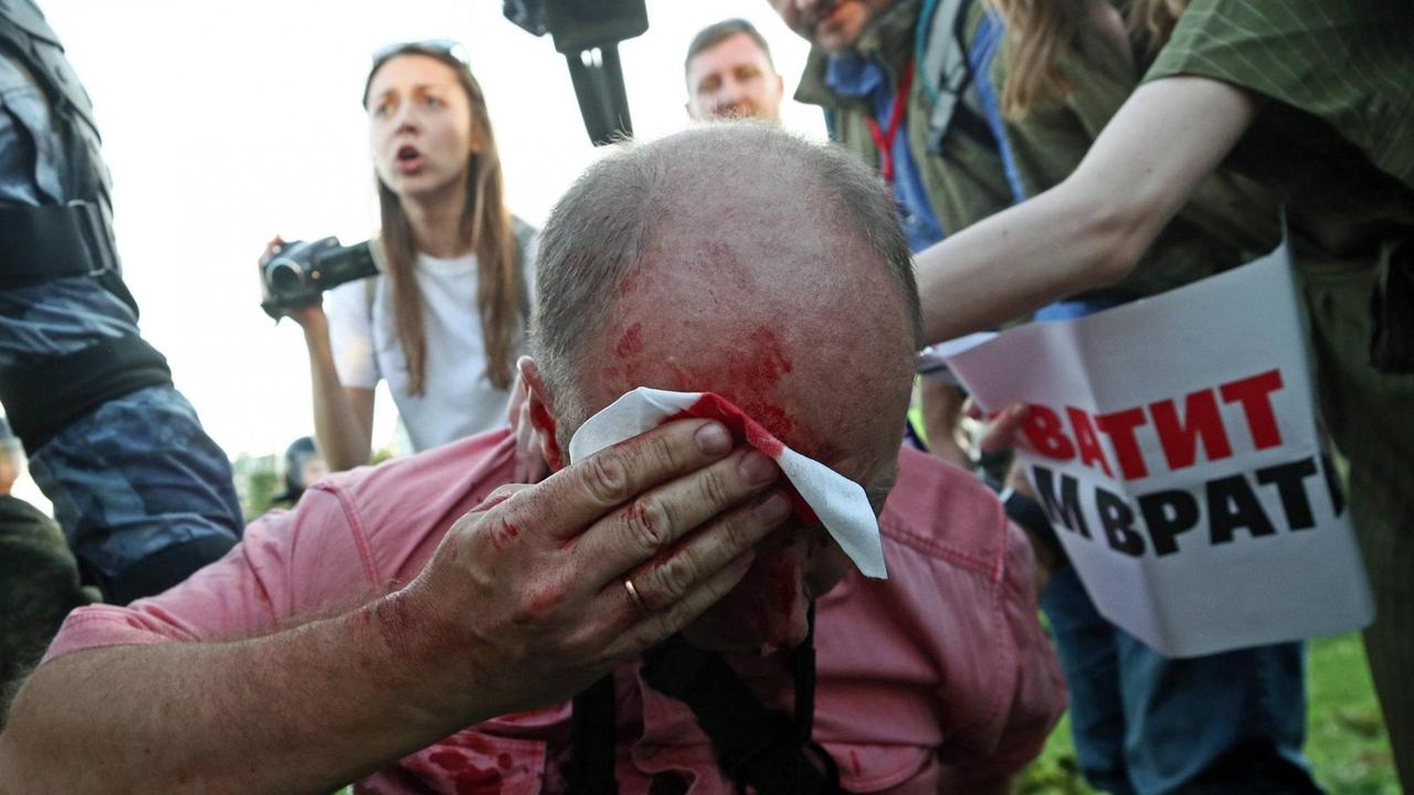 Protest in Moskau am 27. Juli 2019 Protest in Moskau am 27. Juli 2019