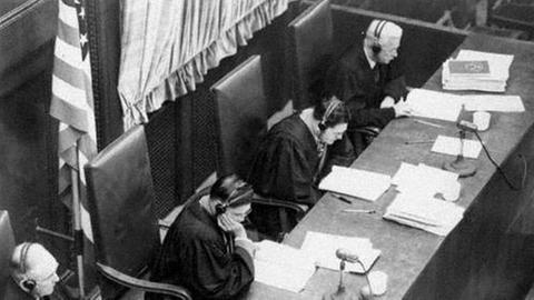 Kriegsverbrecher- Tribunal gegen IG-Farben-Führungskräfte in Nürnberg, 1948