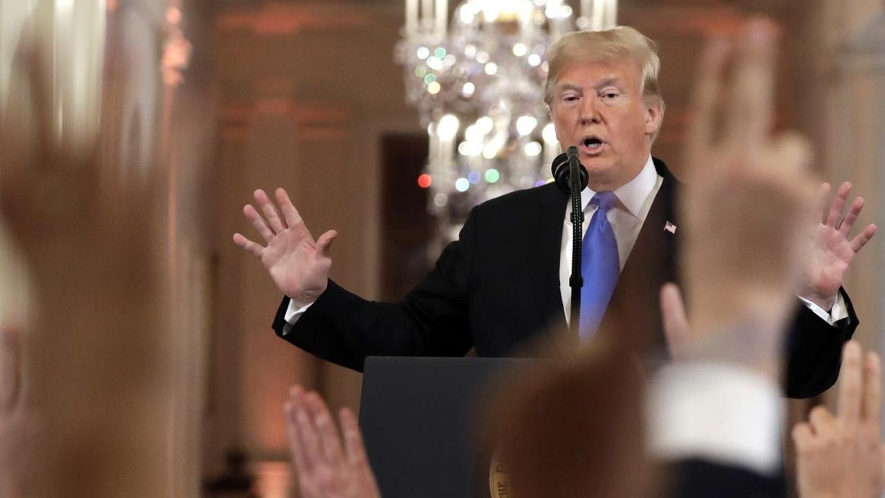 US-Präsident Donald Trump bei der Pressekonferenz am Mittwoch (7. Dezmeber 2018) im Weißen Haus.