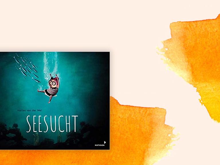 Das Cover des Buchs "Seesucht" von Marlies van der Wel auf pastell farbenen Hintergrund.