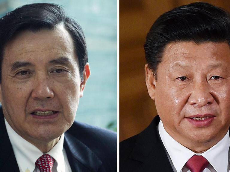 Eine Fotomontage mit Taiwans Präsident Ma und Chinas Präsiden Xi.
