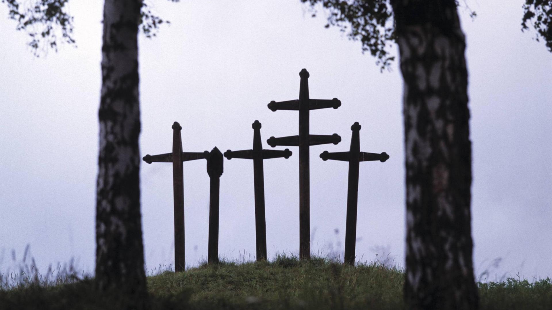 The plague crosses at the entrance to Emmingen Liptingen in Baden-Württemberg