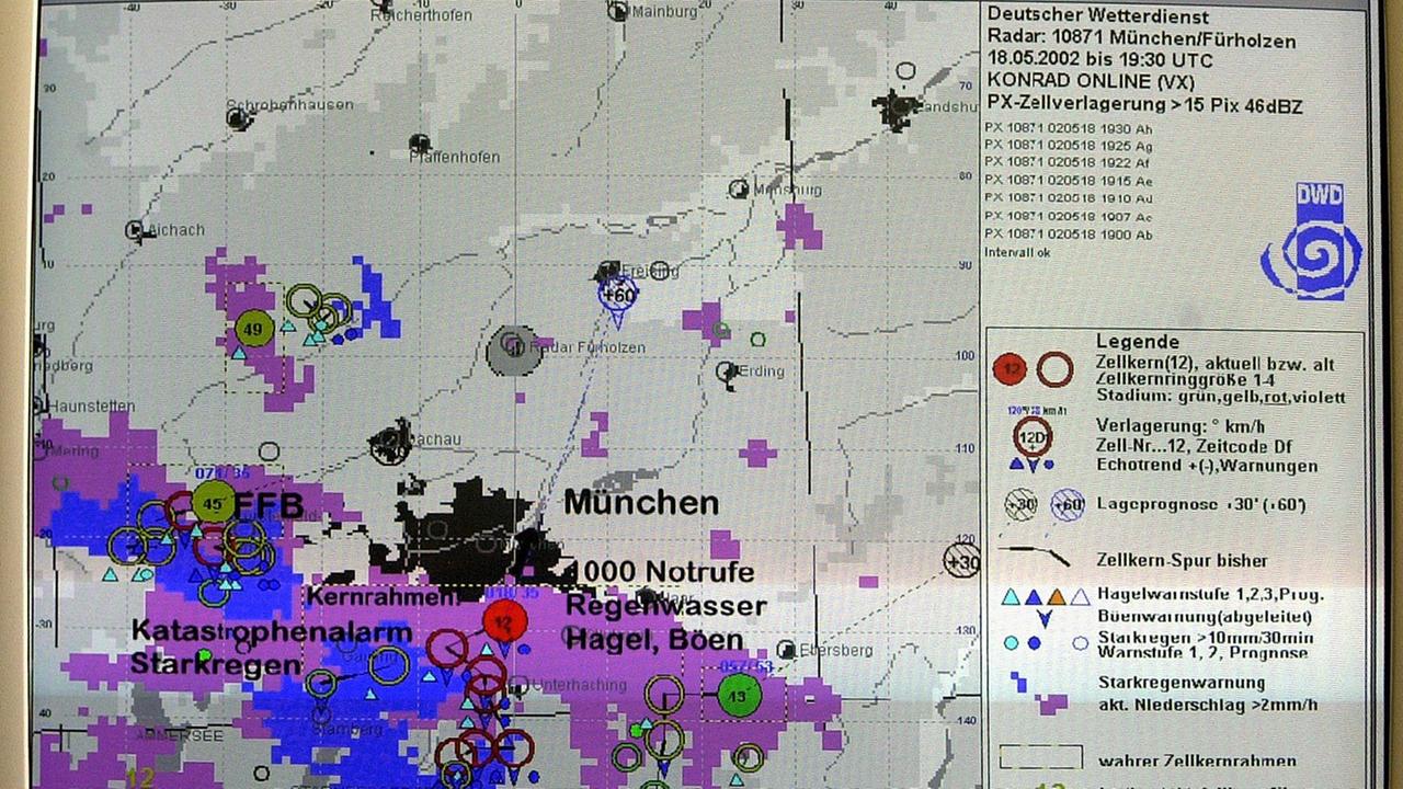 Das Unwetterwarnsystem des Deutschen Wetterdienstes in Offenbach. Das Unwetterwarnsystem des Deutschen Wetterdienstes in Offenbach.