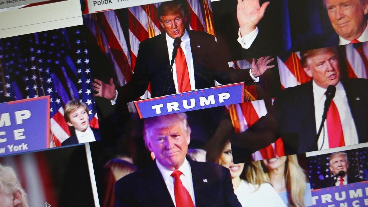 Verschiedene Homepages, auf denen über Donald Trump als Wahlsieger bei den Präsidentschaftswahlen in den USA berichtet wird. Verschiedene Homepages, auf denen über Donald Trump als Wahlsieger bei den Präsidentschaftswahlen in den USA berichtet wird.