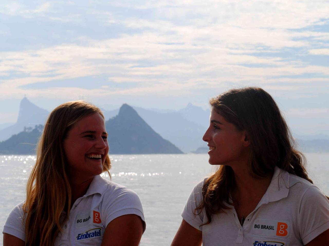 Das brasilianische Seglerinnen-Duo Kahena Kunze (li.) und Martine Grael Das brasilianische Seglerinnen-Duo Kahena Kunze (li.) und Martine Grael