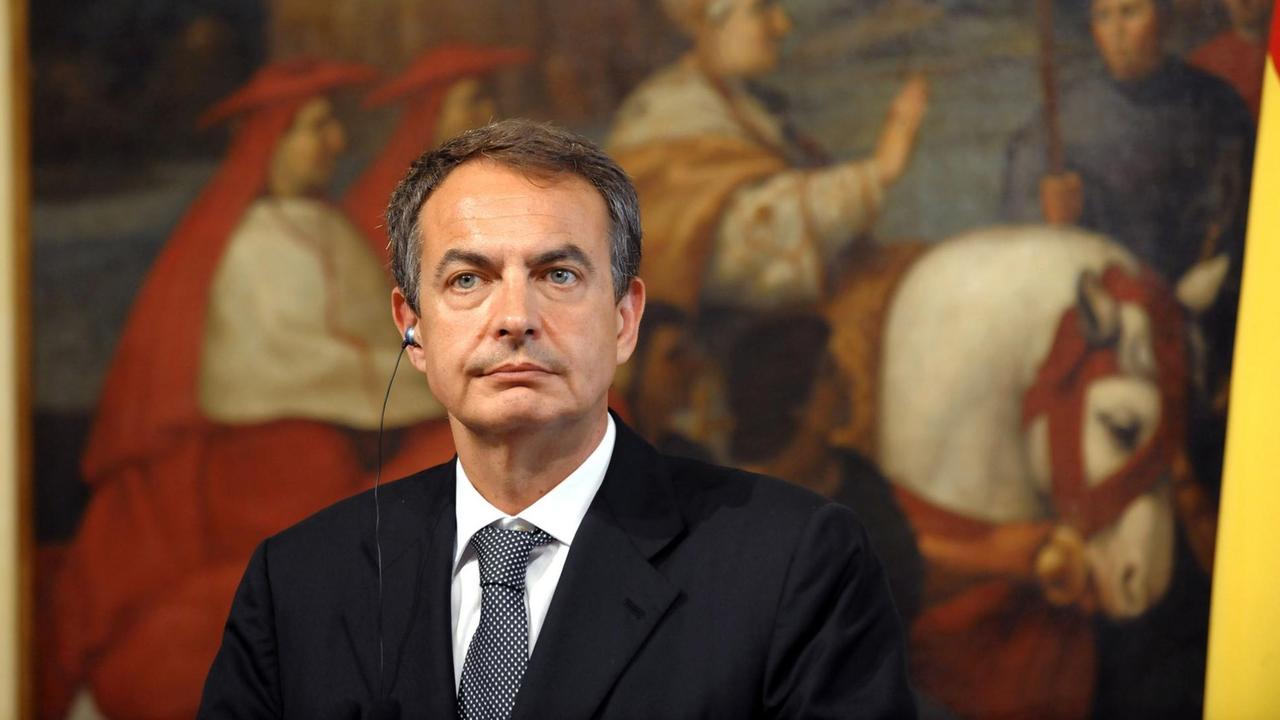 Porträt von Jose' Louis Zapatero 2010, damaliger Ministerpräsident von Spanien.
