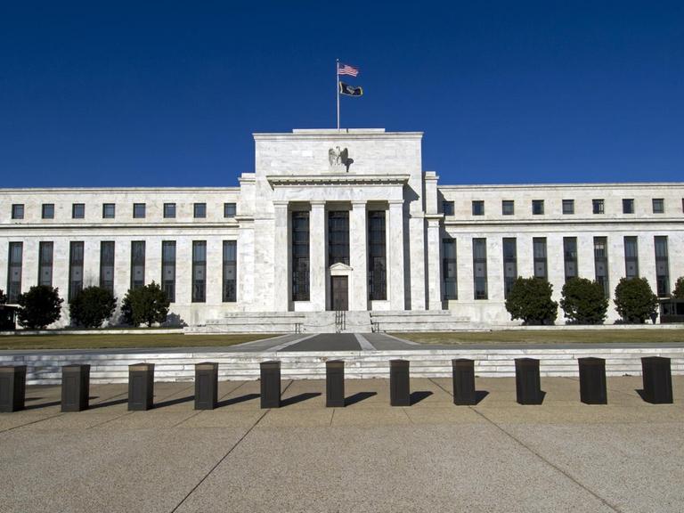 Das Federal Reserve Board Building in Washington. Das Gebäude der US-Notenbank, in dem die Gouverneure der Bank zusammenkommen.