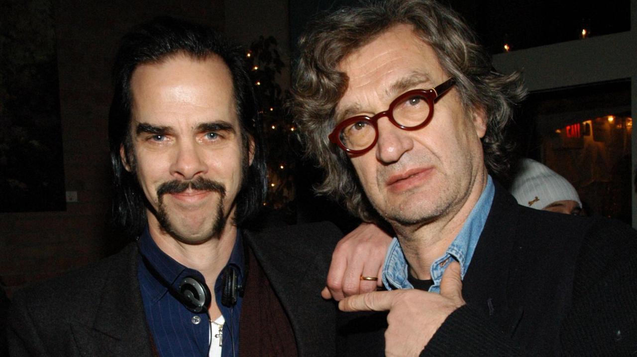 Aufnahme von Wim Wenders zusammen mit Nick Cave. Aufnahme von Wim Wenders zusammen mit Nick Cave.