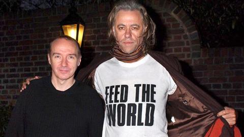 Die Musiker Midge Ure (l.) und Bob Geldof