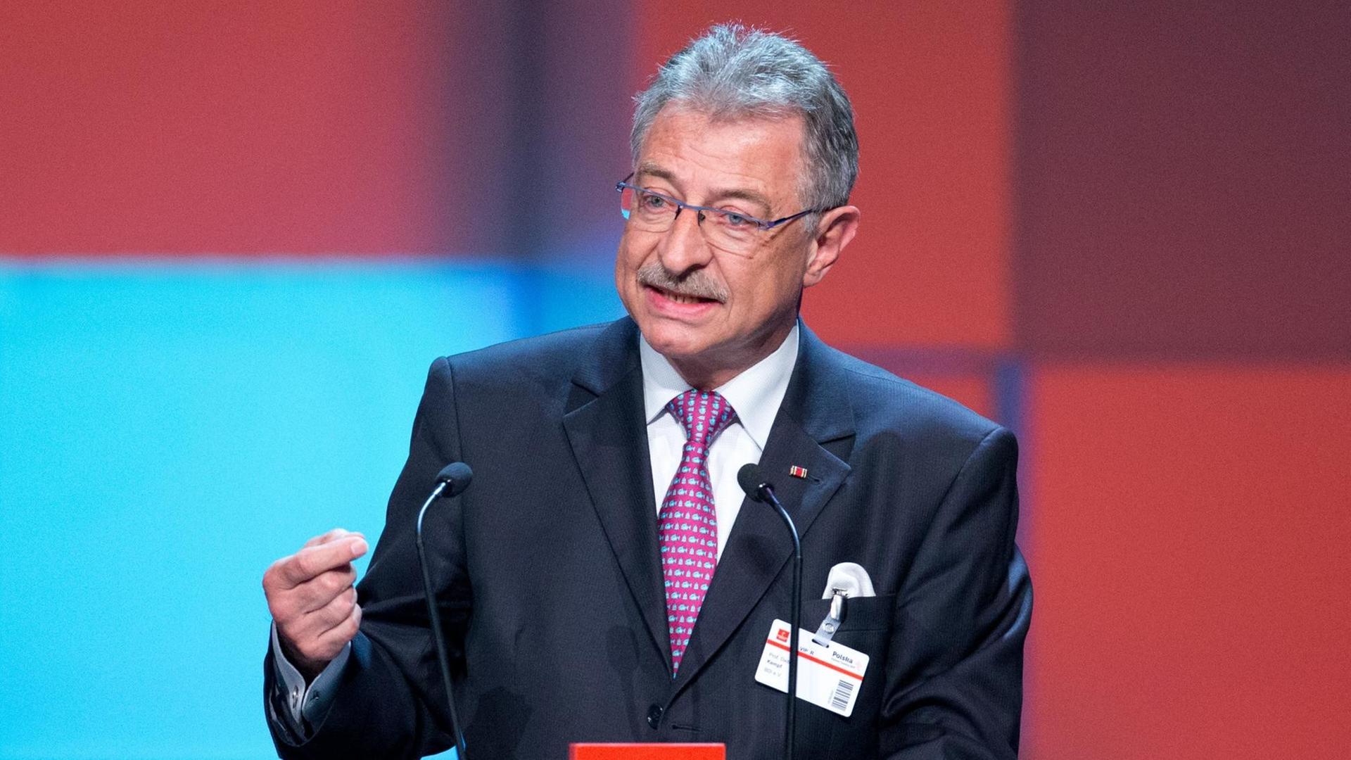 Dieter Kempf, Pra_sident des Bundesverbands der Deutschen Industrie e.V., spricht am 23.04.2017 bei der Eröffnungsfeier der Hannover Messe. Dieter Kempf, Pra_sident des Bundesverbands der Deutschen Industrie e.V., spricht am 23.04.2017 bei der Eröffnungsfeier der Hannover Messe.