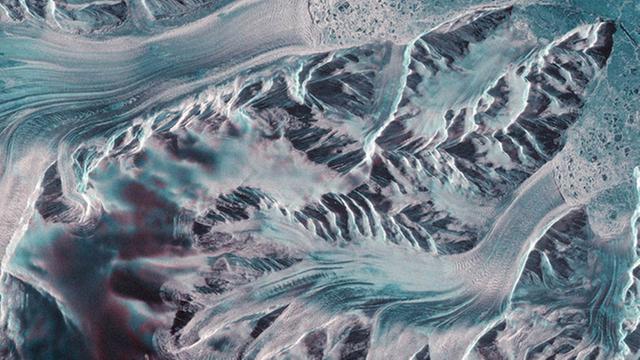 Satellitenaufnahme der Antarktis, aufgenommen vom ESA-Satelliten Sentinel 1A