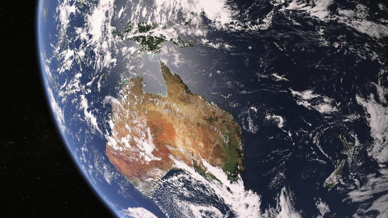Australien und Neuseeland vom Weltraum aus gesehen Australien und Neuseeland vom Weltraum aus gesehen