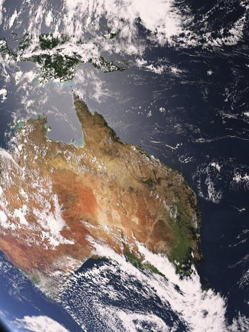 Australien und Neuseeland vom Weltraum aus gesehen