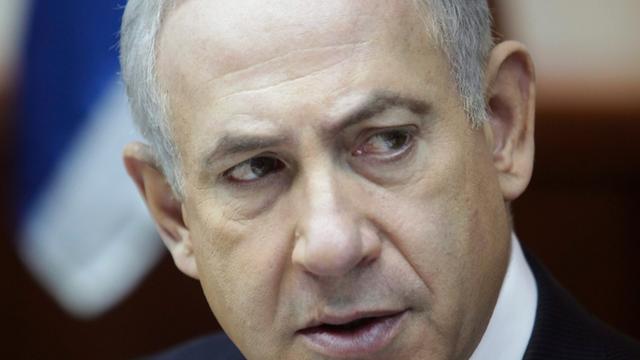 Benjamin Netanjahu während einer Parlamentssitzung.