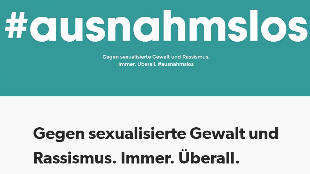 Unter #ausnahmslos wollen die Begründerinnen aufmerksam machen gegen sexualisierte Gewalt und Rassimus. Unter #ausnahmslos wollen die Begründerinnen aufmerksam machen gegen sexualisierte Gewalt und Rassimus.