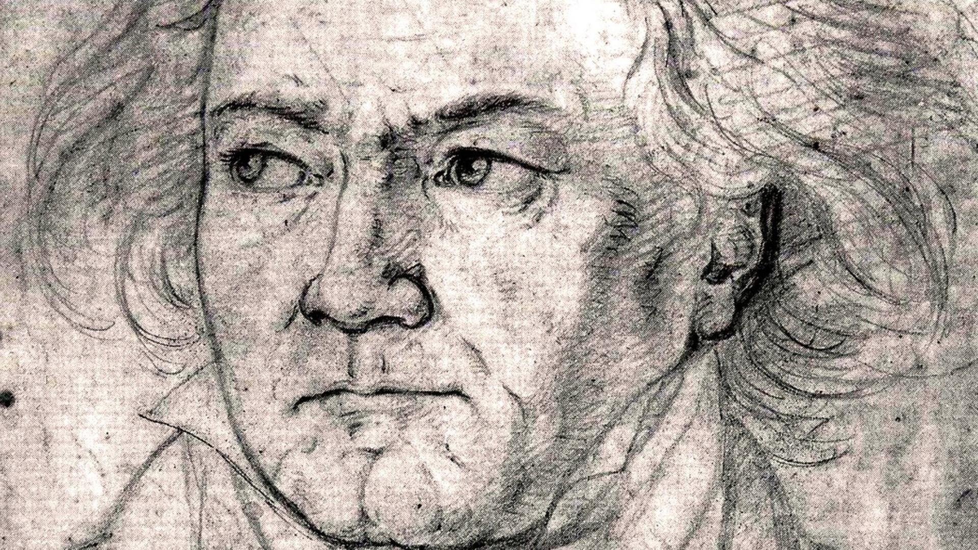 Ludwig van Beethoven, porträtiert 1818 von August Klöber Ludwig van Beethoven, porträtiert 1818 von August Klöber