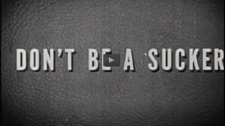 Startsequenz des US-Anti-Nazi-Films "Don't be a Sucker" Startsequenz des US-Anti-Nazi-Films "Don't be a Sucker"