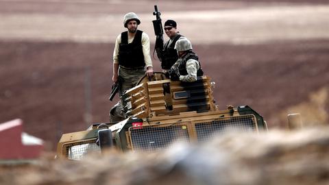 Türkische Soldaten in Kobane