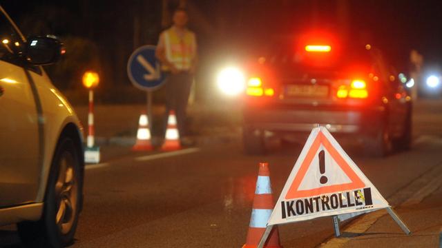 Grenzkontrollen an der deutsch-österreichische Grenze in Lindau (Bayern) am Abend des 13. September 2015