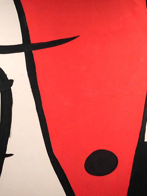 Ausschnitt aus dem Bild "Femme A La Voix De Rossignol Dans La Nuit" von dem katalanischen Maler Joan Miró.