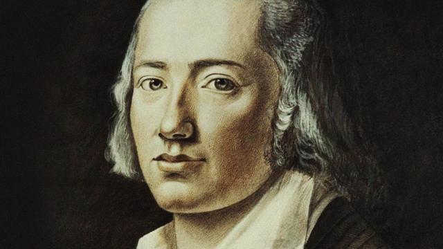 Der Dichter Johann Christian Friedrich Hölderlin im Porträt.