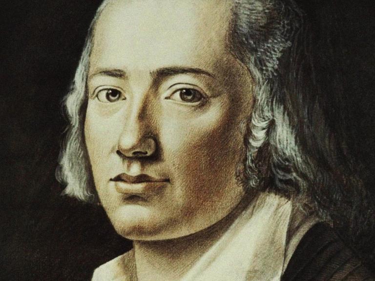 Der Dichter Johann Christian Friedrich Hölderlin im Porträt.