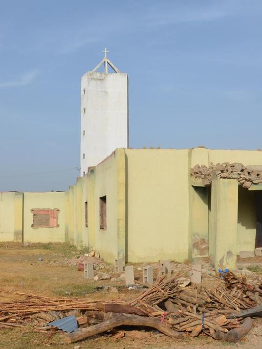 Von der Terrorgruppe Boko Haram zerstörte Kirche in Mubi im Nordosten Nigerias