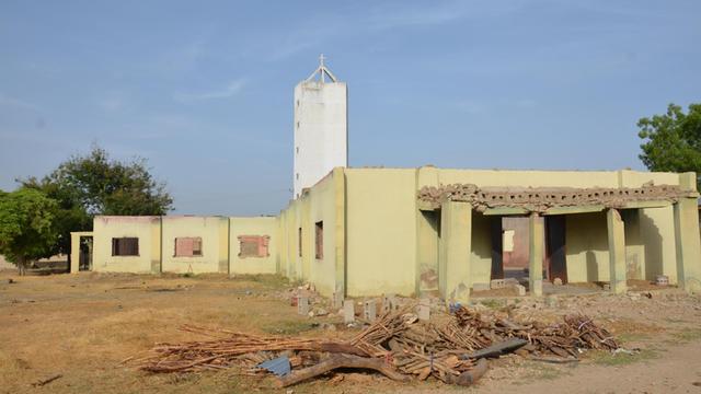 Von der Terrorgruppe Boko Haram zerstörte Kirche in Mubi im Nordosten Nigerias