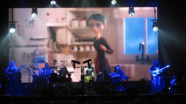 Die Bühne des Konzerts von Steven Wilson.