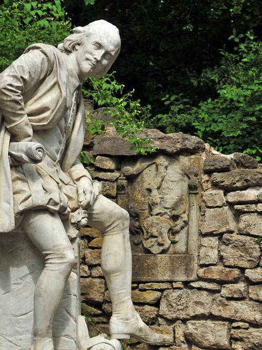 Das Denkmal für William Shakespeare im Park an der Ilm in Weimar