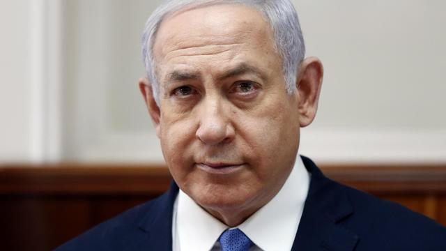 Israels Premierminister Netanjahu vor der Kabinettssitzung.