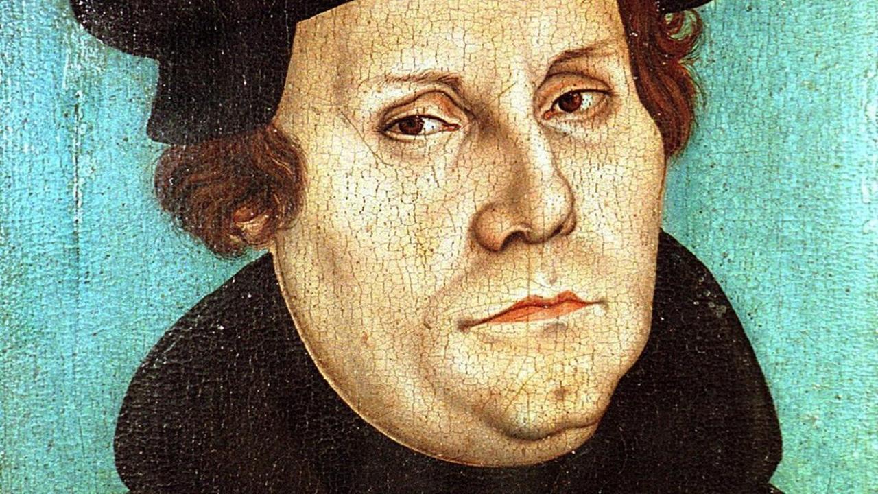 Der Reformator Martin Luther in einer Darstellung von Lukas Cranach. Der Reformator Martin Luther in einer Darstellung von Lukas Cranach.