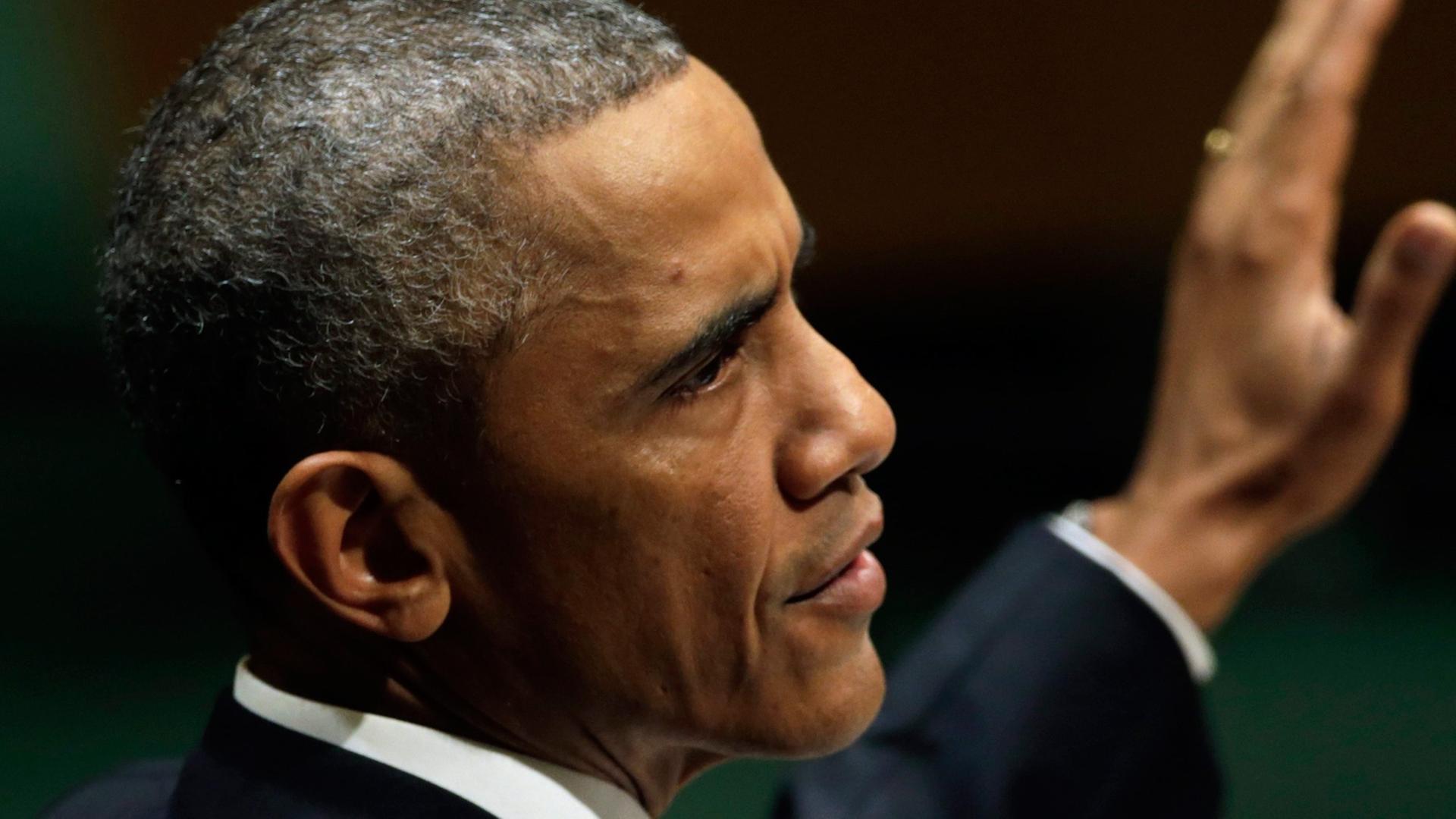 US-Präsident Barack Obama vor der UNO-Vollversammlung. US-Präsident Barack Obama vor der UNO-Vollversammlung.