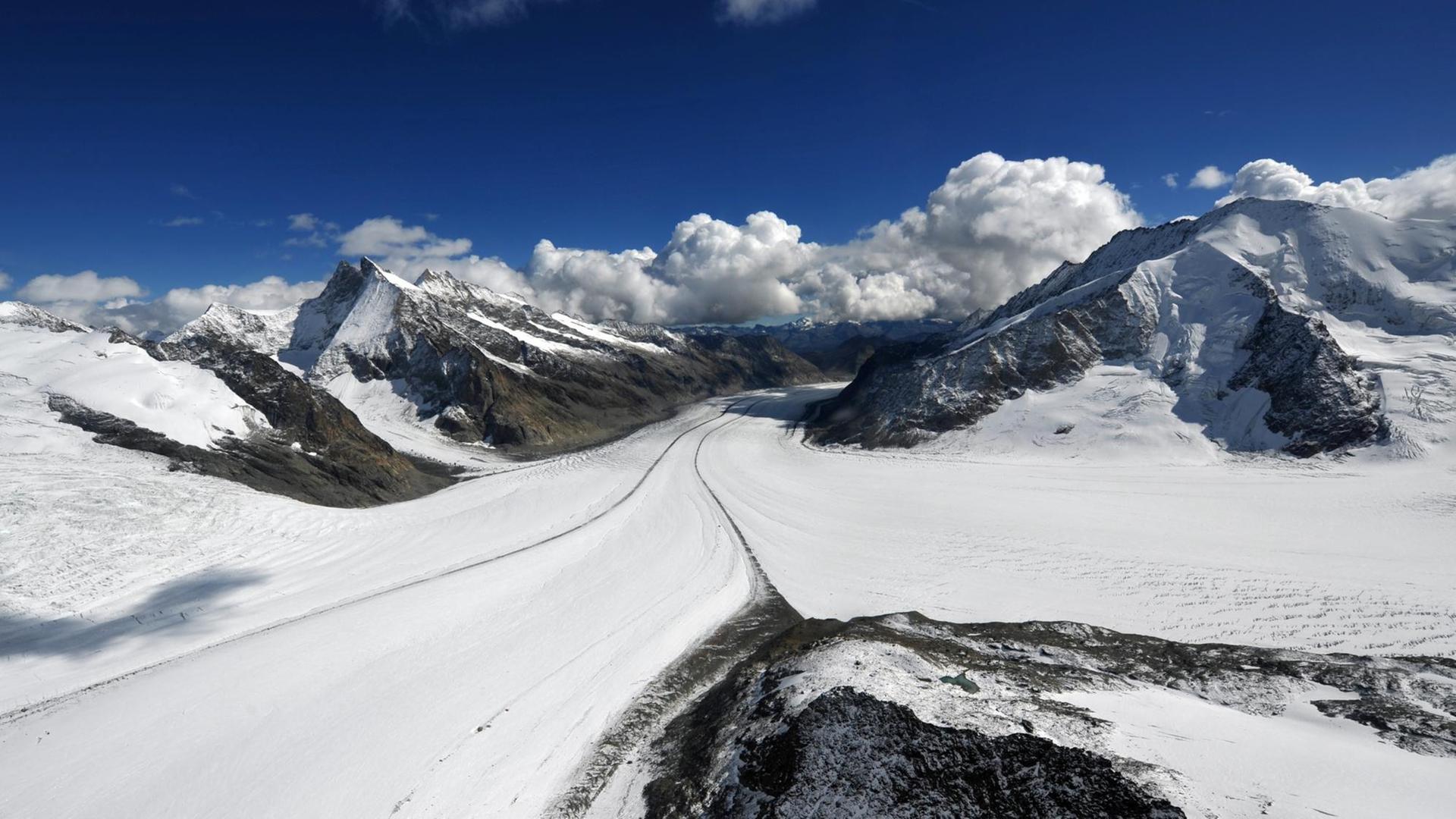 Der Aletsch-Gletscher in der Schweiz Der Aletsch-Gletscher in der Schweiz