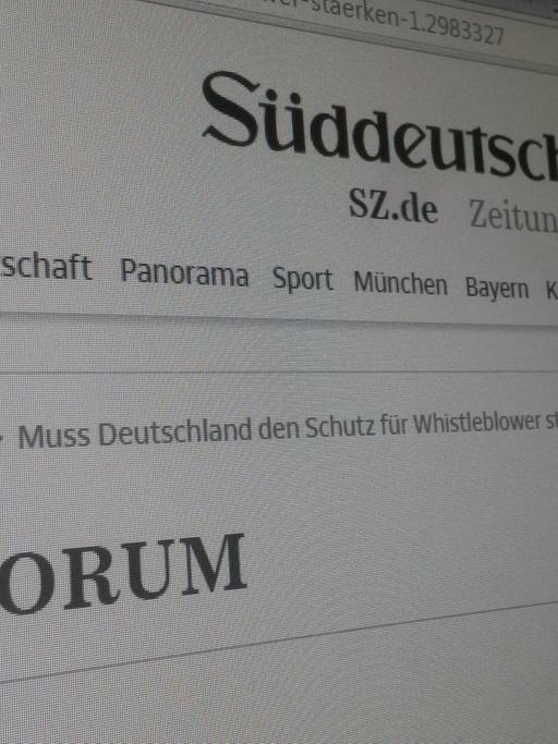 Screenshot des Leserforums auf sueddeutsche.de