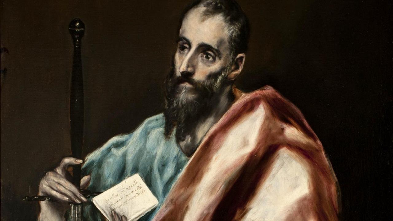 der apostel paulus des malers el greco gezeichnet und erleuchtet