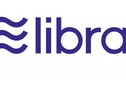 Der Schriftzug und das Logo von Libra, der neuen Kryptowährung von Facebook