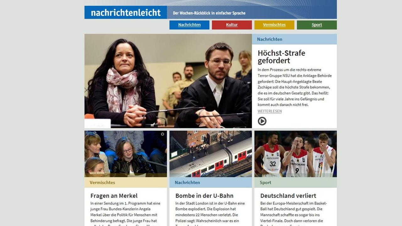 Auch der Deutschlandfunk bietet Nachrichten in Leichter Sprache an. Auch der Deutschlandfunk bietet Nachrichten in Leichter Sprache an.