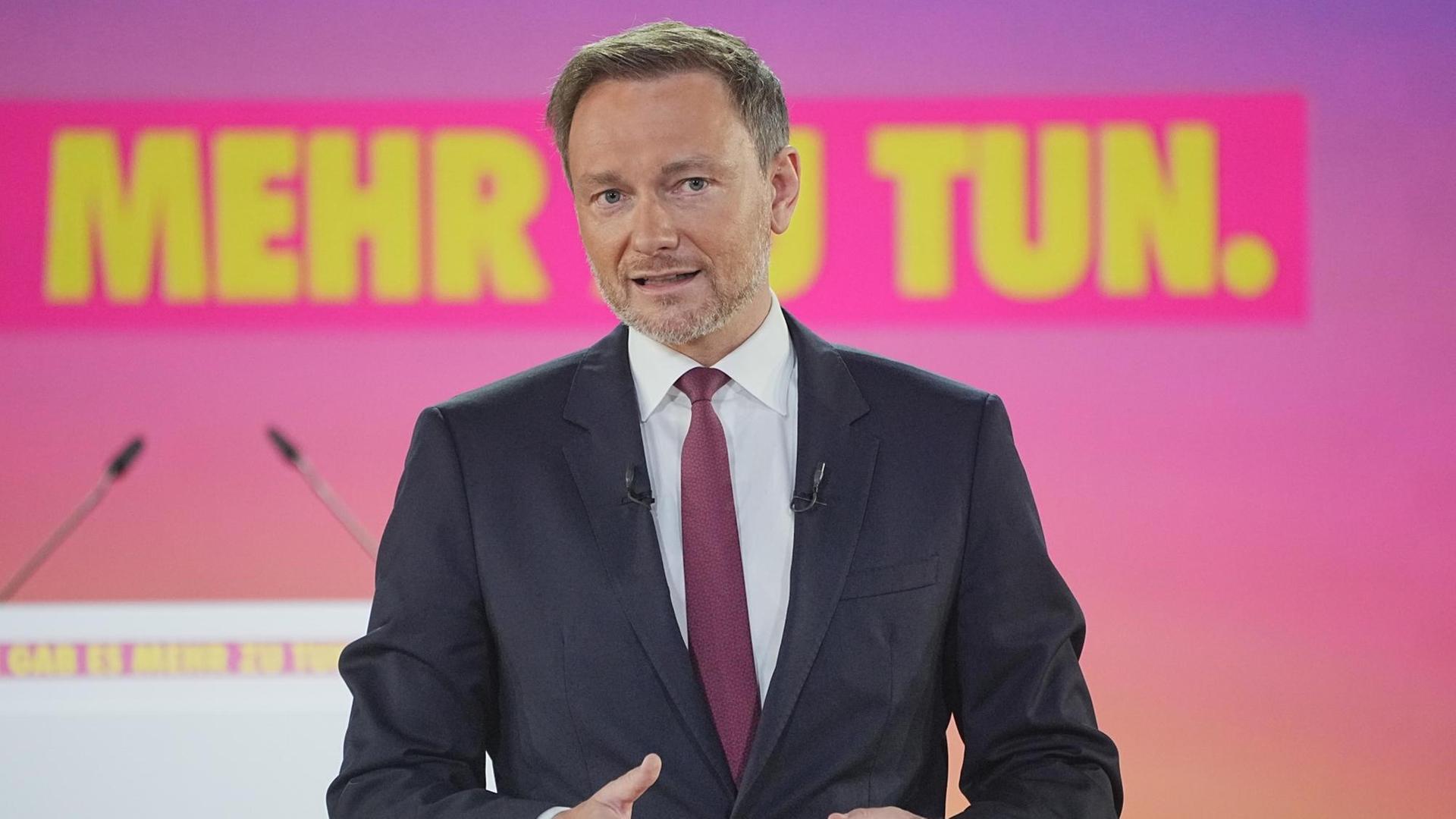 Christian Lindner spricht auf dem Partei-Tag Christian Lindner spricht auf dem Partei-Tag