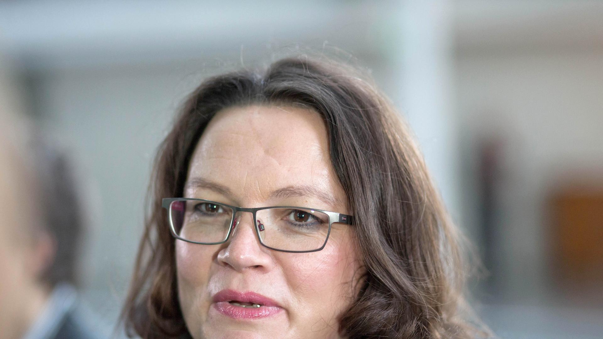 Bundesarbeitsministerin Andrea Nahles am 5.11.2014 Bundesarbeitsministerin Andrea Nahles am 5.11.2014