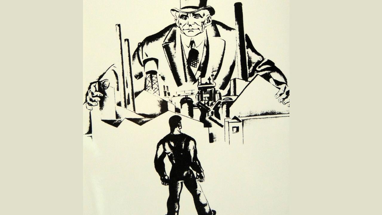 Illustration aus einer Ausgabe von "Das Kapital" aus dem frühen 20. Jahrhundert von Karl Marx. Illustration aus einer Ausgabe von "Das Kapital" aus dem frühen 20. Jahrhundert von Karl Marx.