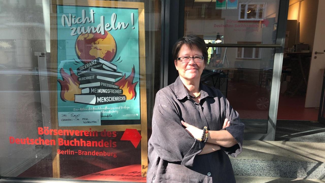 Johanna Hahn, die Geschäftsführerin des Börsenvereins des Deutschen Buchhandels, Landesverband Berlin. Johanna Hahn, die Geschäftsführerin des Börsenvereins des Deutschen Buchhandels, Landesverband Berlin.