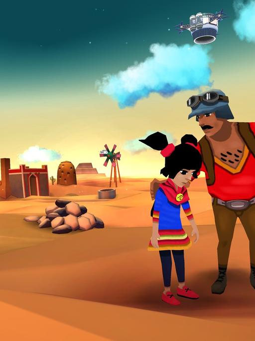 Szene aus dem Mobile Game "Cloud Chasers"